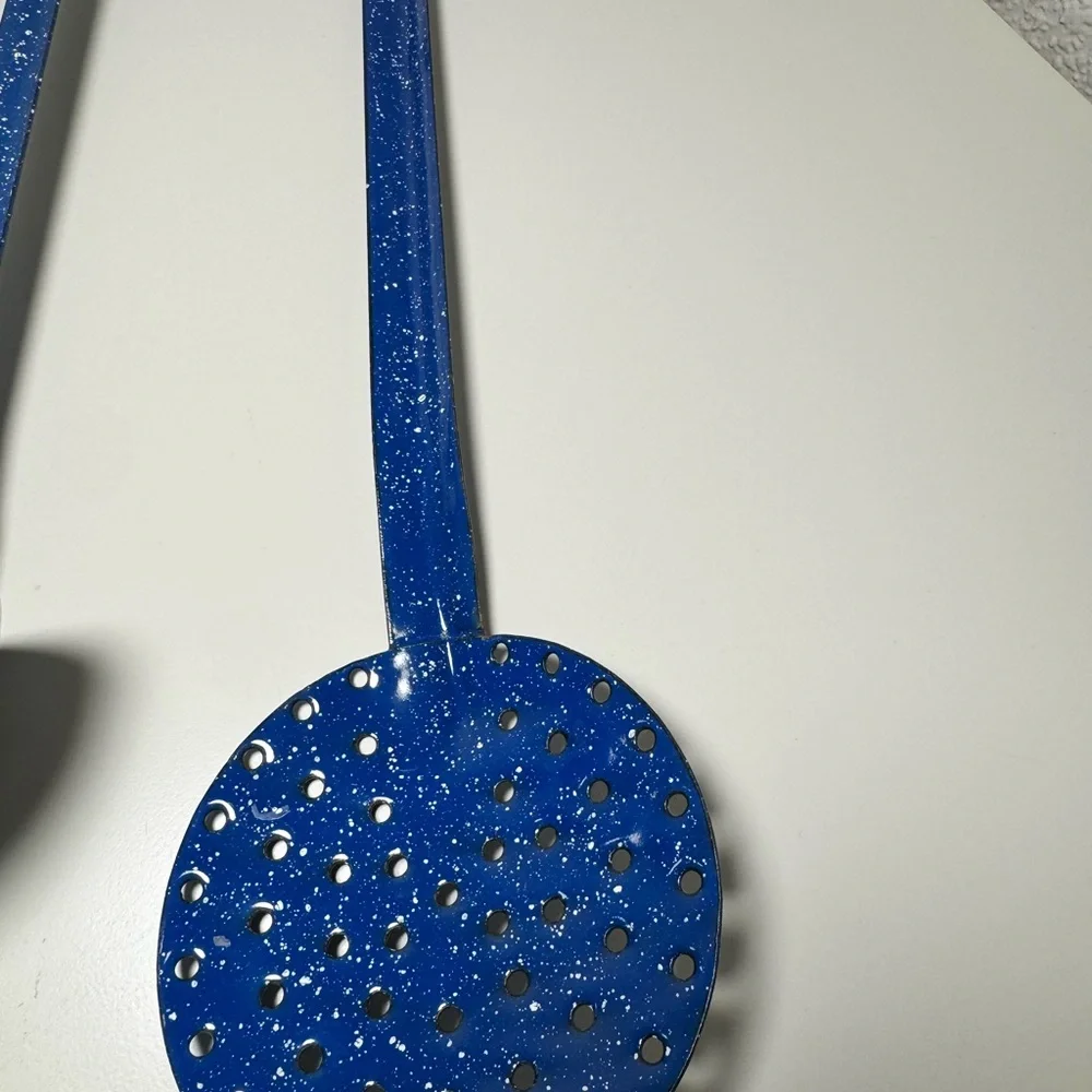 Blue Speckled‎ Ladle and Skimmer Set